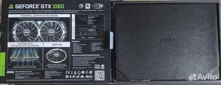 NVidia MSI geforce GTX 1060 3gb