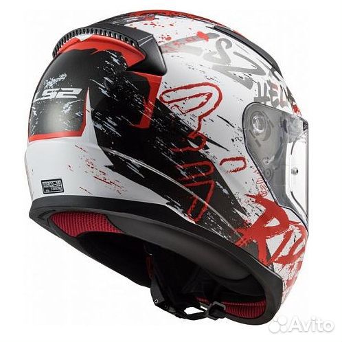 Шлем LS2 FF353 Rapid Naughty бело-красный