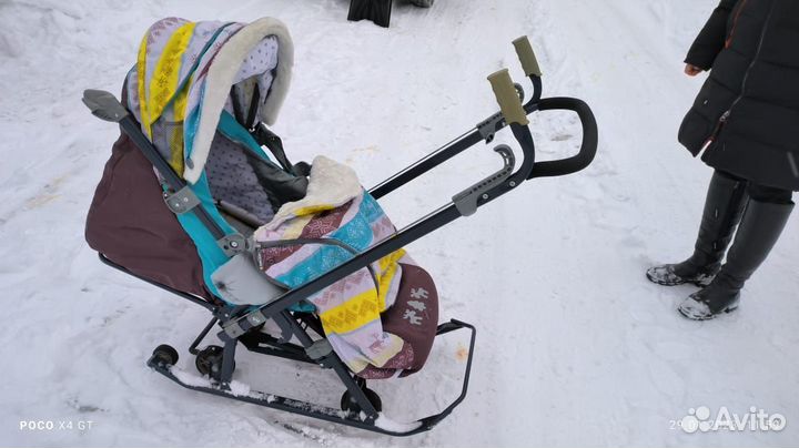 Детские санки-коляска
