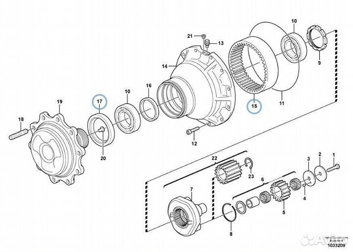 11988156 (VOE11988156) Сальник ступицы экскаватор