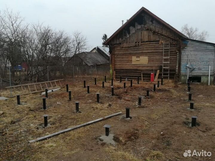 Винтовые сваи.Монтаж