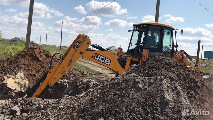 Экскаватор погрузчик JCB (ямобур+гидромолот)