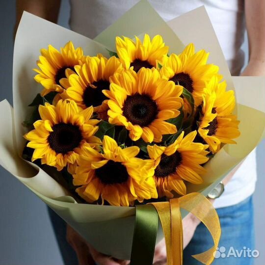 Подсолнухи букет