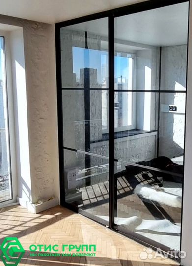 Раздвижные стеклянные перегородки