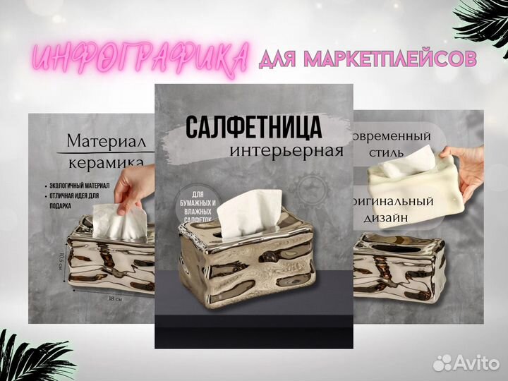 Инфографика для маркетплейсов дизайн карточки