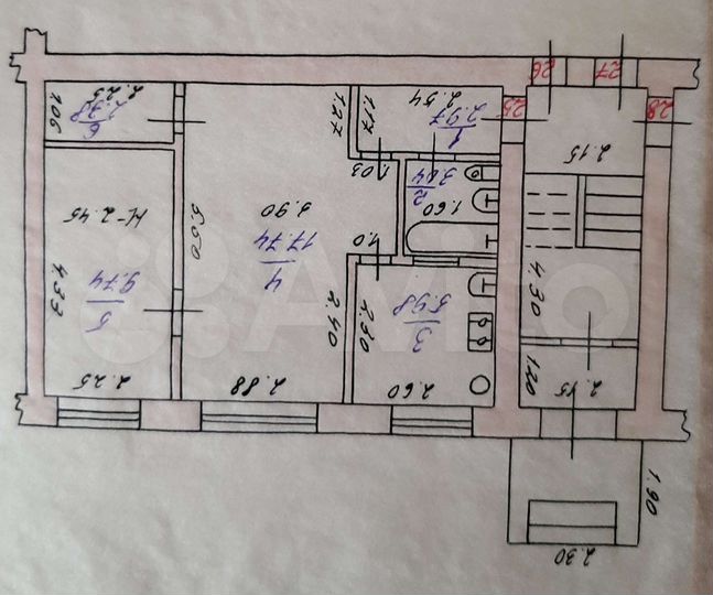 2-к. квартира, 41,9 м², 1/3 эт.