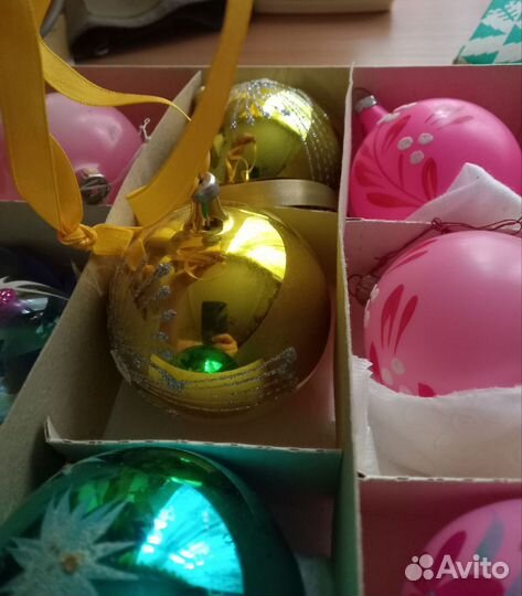 Набор елочных игрушек СССР Шары