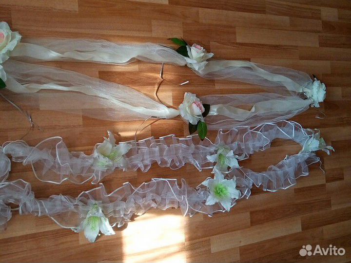 Свадебные ленты на капот авто