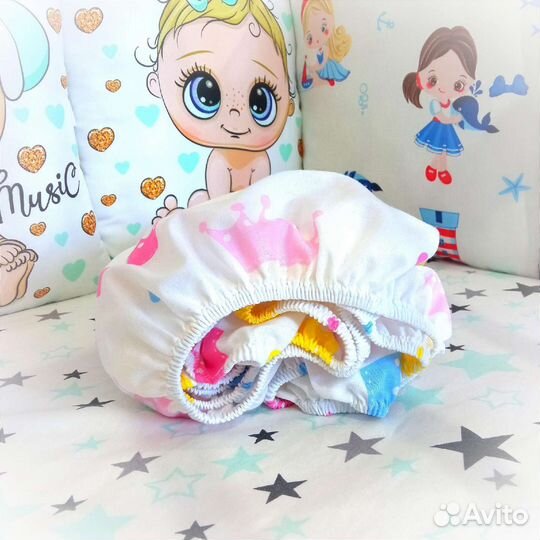 Простыни на резинке 120на60 см