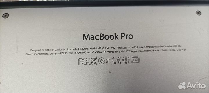 MacBook Pro 15 (2012, Retina)