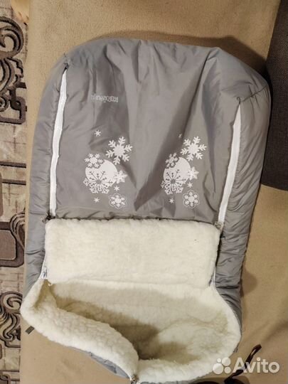 Меховой конверт в коляску