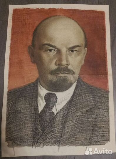 Ленин. Карандаш акварель