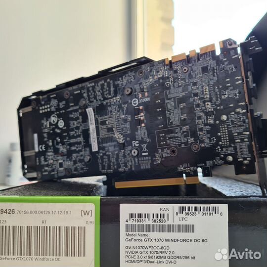 Видеокарта Gigabyte GeForce GTX 1070 windforce 8Gb