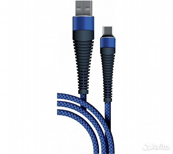 Дата-кабель borasco USB - Type C, 3А, 1м, Fishbone
