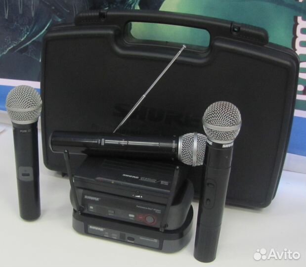 Микрофоны Shure 58 PG SM GLX 3шт Вокал Радио Pro