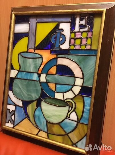 Картина витраж подарок ночник новый год