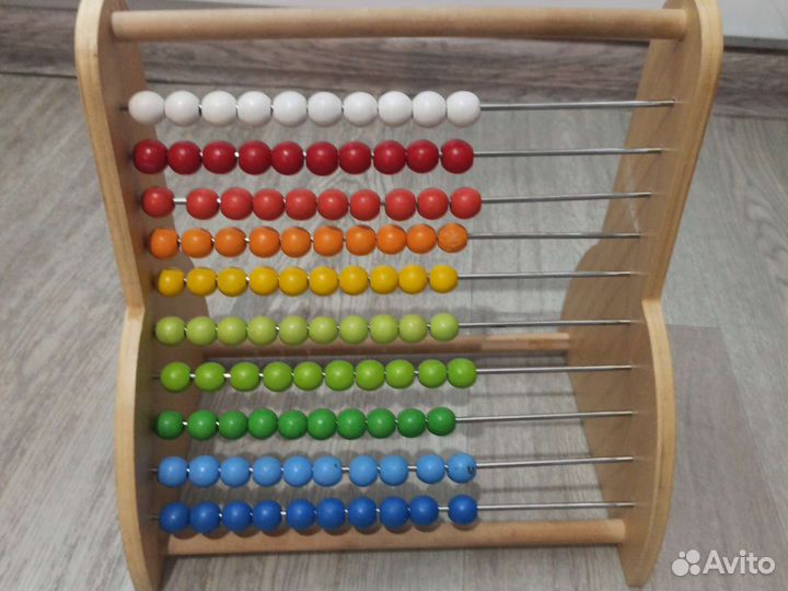 Развивающие игрушки деревянные счеты детские