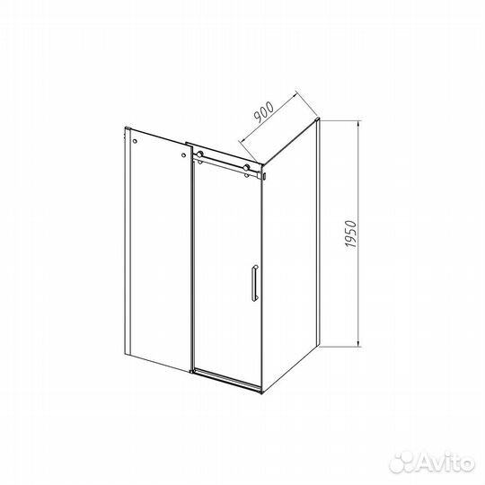 Душевой уголок Como-N 1300x900 черный прозрачное