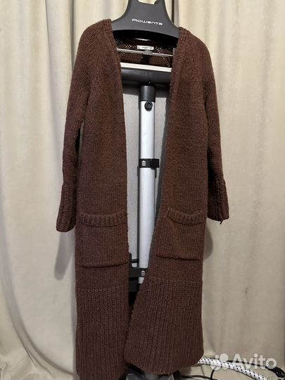 Пальто кардиган Mango женское длинное теплое