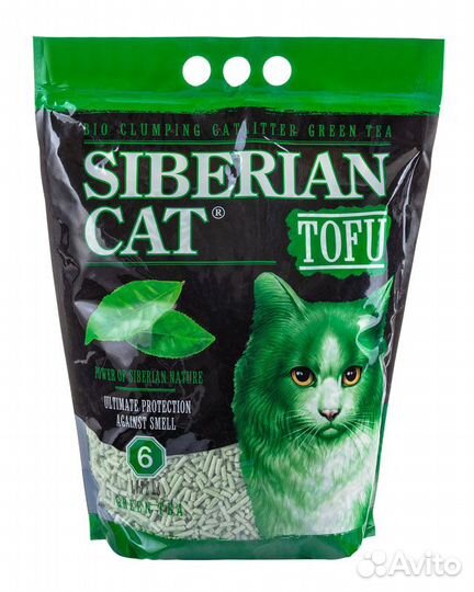 Сибирская кошка Комкующийся наполнитель Tofu 6 л