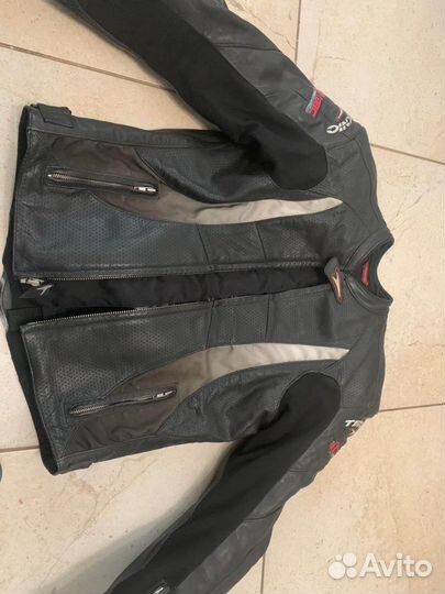 Мотокуртка кожаная мужская