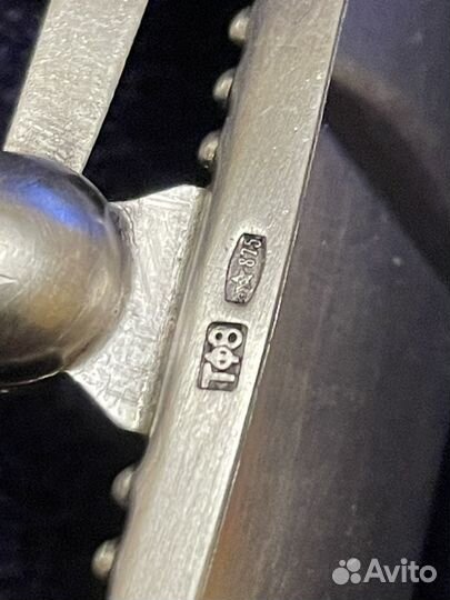 Лимонница серебро 875 позолоченное