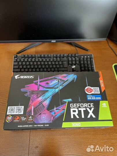 Видеокарта RTX 3060 aorus elite 12G LHR