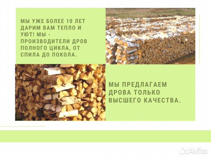 Дрова колотые березовые