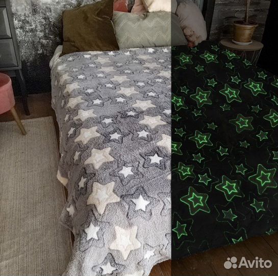 Плед светящийся 180*220 см велсофт