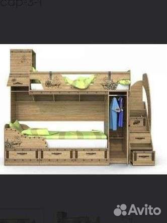 Двухъярусная кровать Корсар 4 + Корсар 3-1