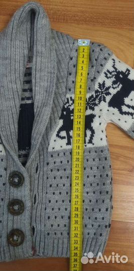 Турецкий Свитер с оленями кофта джемпер теплый