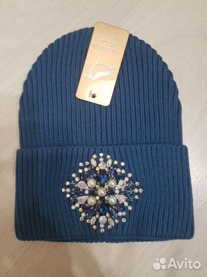Шапка со стразами разные цвета