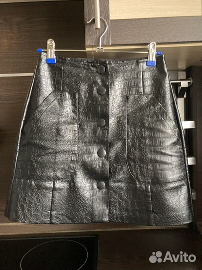 Юбка кожаная