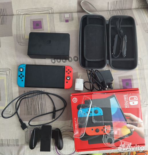 Nintendo switch oled не прошитая с играми 190 gb