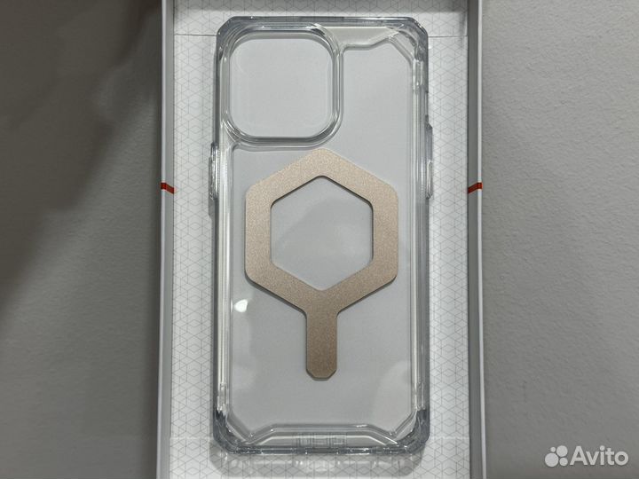 Чехол magsafe Uag Plyo iPhone 15 Pro MAX Ice/Gold