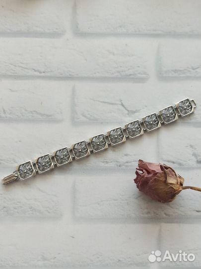 Серебряный браслет советский