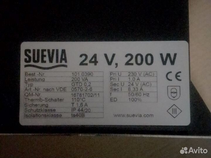 Трансформатор 24в, 200ват