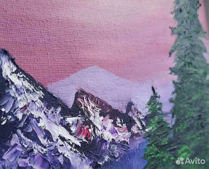 Картина маслом на холсте, 40 см