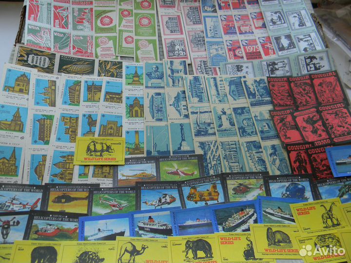 Спичечные этикетки: 1268 штук в ассортименте