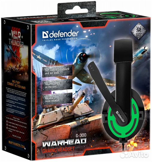 Наушники полноразмерные Defender G-300, Warhead, J