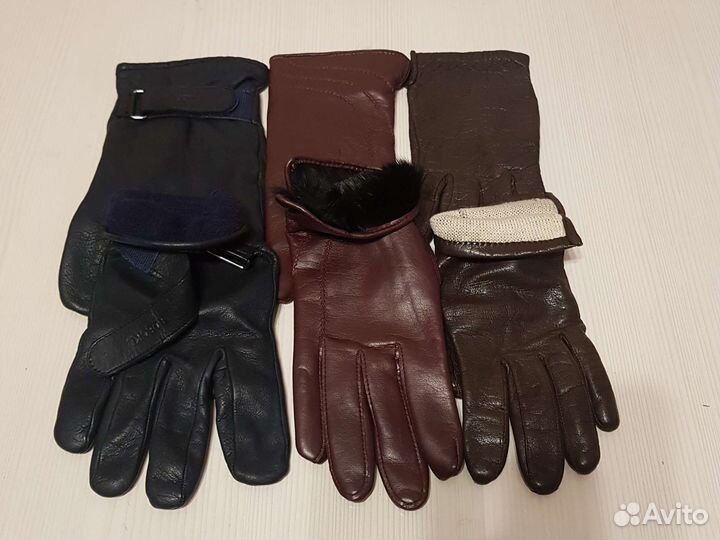 Перчатки кожаные, мужские и женские