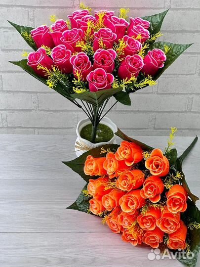 Искусственные цветы розы