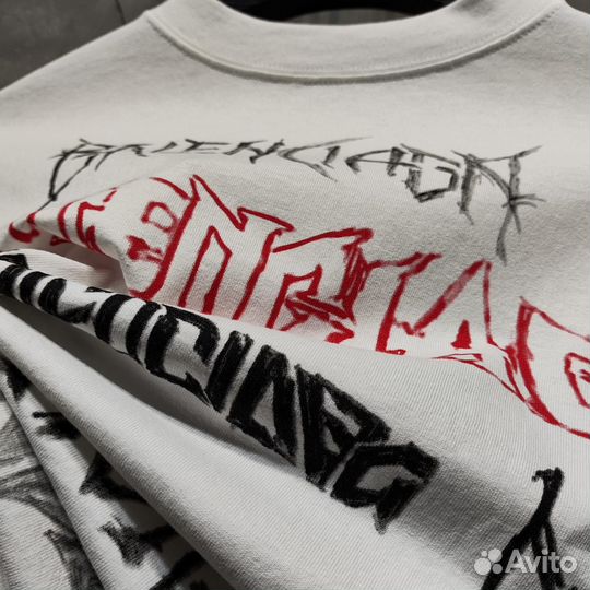 Белый лонгслив Balenciaga женский