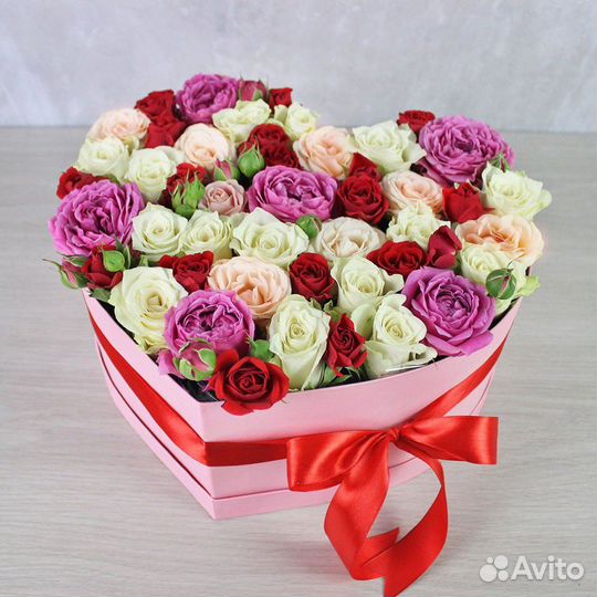 Сердце из роз