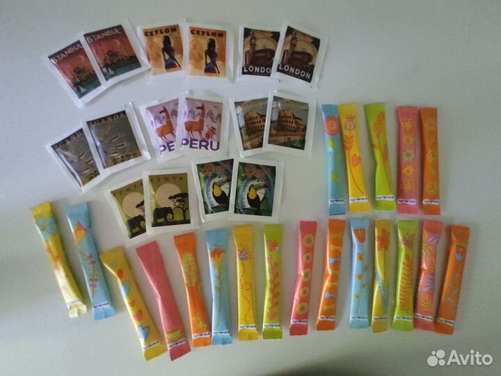 Сахар порционный в пакетиках для коллекции