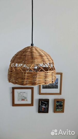 Абажур плетёный