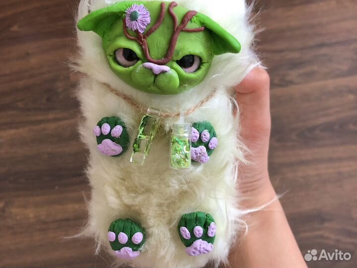 Игрушка ручной работы в смешанной технике