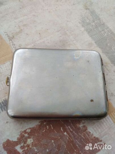 Портсигар СССР олень в лесу,мосштамп,латунь, 40год