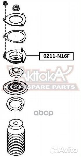 Опора амортизатора nissan almera N16 00- передн