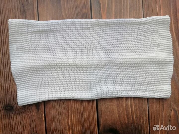 Шапка вязанная демисезонная и снуд 9-18 мес